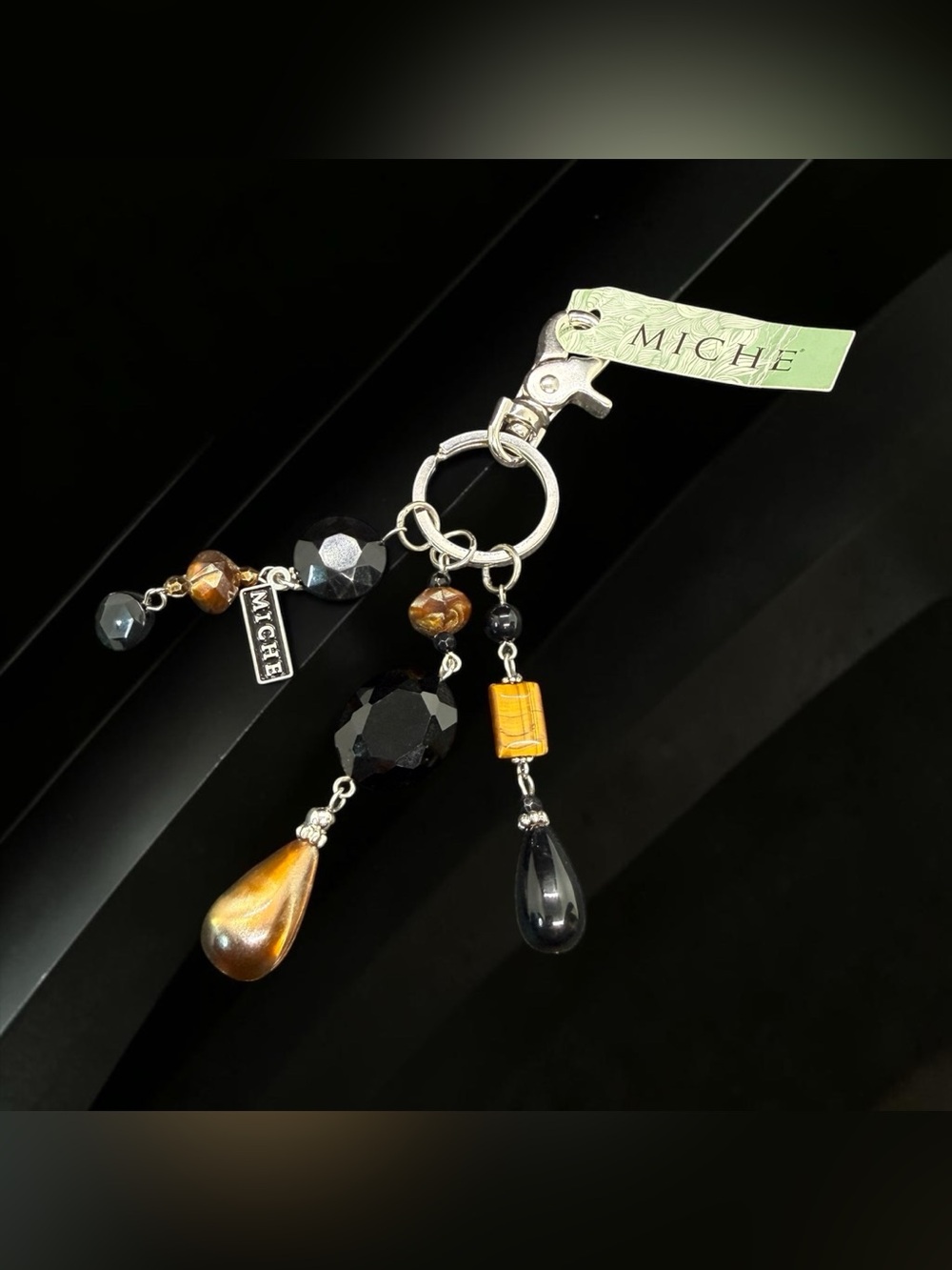🏷️‼️5/$25🏷️‼️🖤MICHE🖤”Raven" Purse Charm & Keychain/NIP